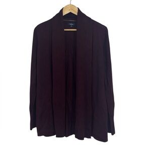 Reitmans Deep Plum Open Cardigan,